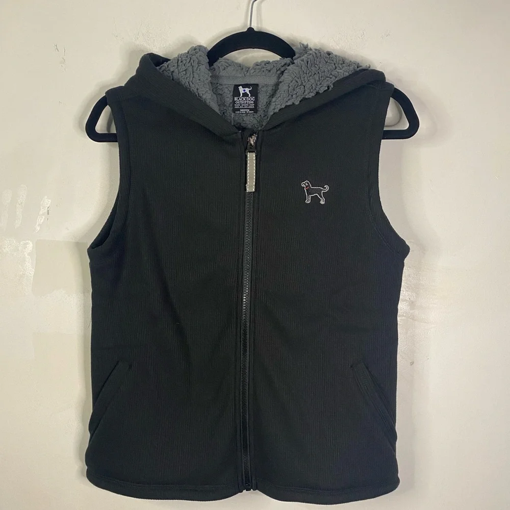 The Black Dog kids bonded hooded vest NWT